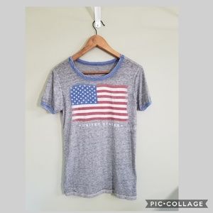 LOL Vintage United States flag tee shirt size M